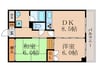 ファミール Ｔ.Ｃ　ＡＣＴ２ 2DKの間取り
