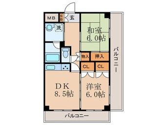 間取図 ファミール Ｔ.Ｃ　ＡＣＴ２