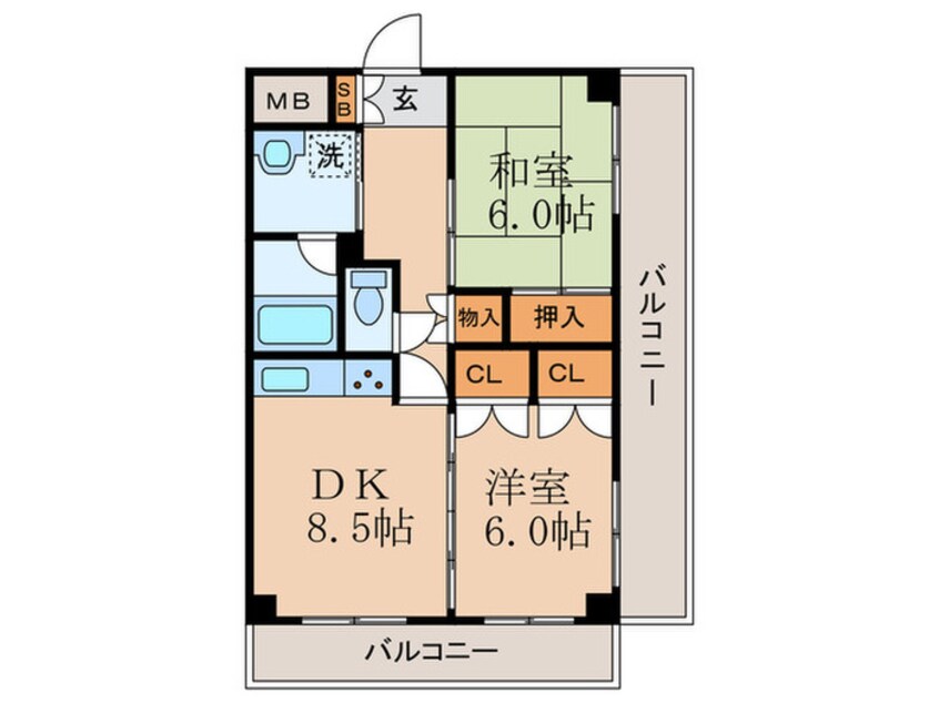 間取図 ファミール Ｔ.Ｃ　ＡＣＴ２