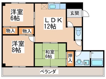 間取図 グリ－ンコ－ト広瀬