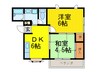 エクセレント四条畷 2DKの間取り