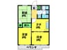 サンハイツ西井Ⅰ 3DKの間取り