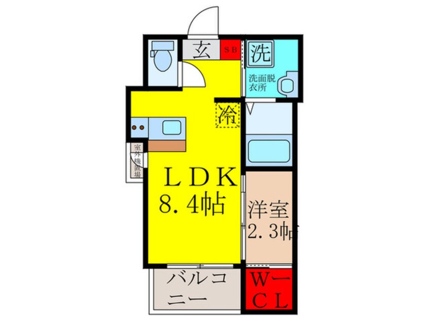 間取図 仮)リアコート上新庄