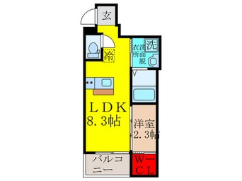 間取図 リアコート上新庄
