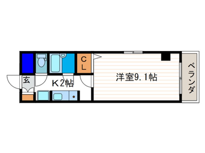 間取図 アンピ－ル伏見桃山
