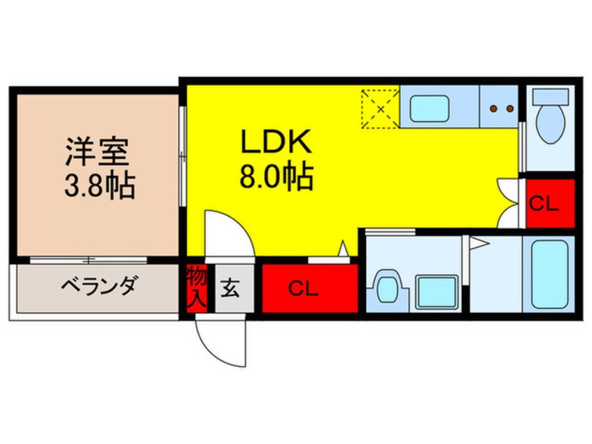 間取図 仮)Ｆａｓｅｃｉａ　ｂｒｕｎ