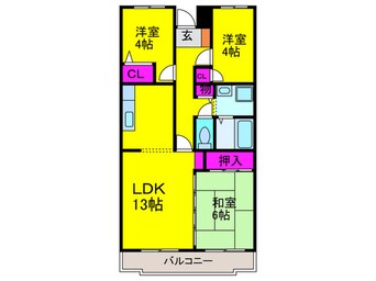 間取図 ドミ－ル浜寺