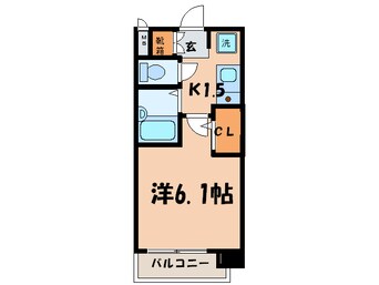 間取図 プレサンス京都四条烏丸(６０６)