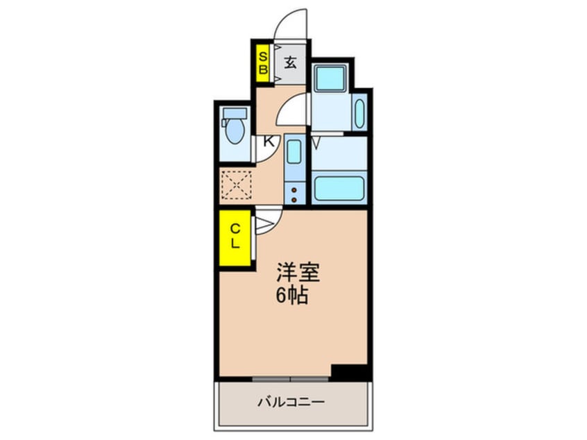 間取図 エスリード神戸三宮（203）