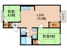 コーポ池田 2LDKの間取り