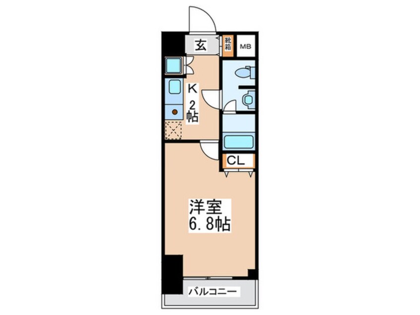 間取図 KDXﾚｼﾞﾃﾞﾝｽ難波南