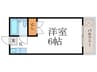 カサクレール北村 1Kの間取り