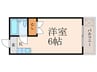 カサクレール北村 1Kの間取り