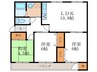 竹の台団地F3棟（401） 3LDKの間取り