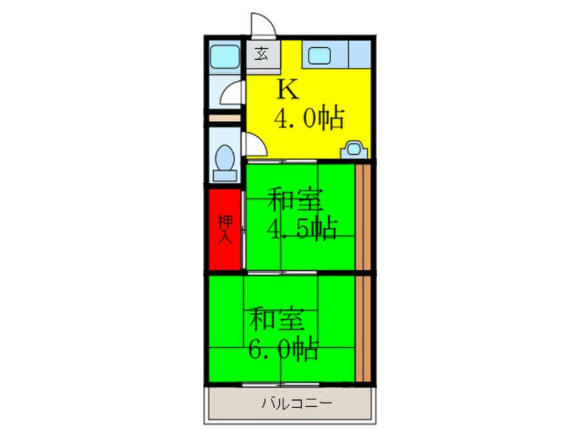 間取図 上中条ハイツ