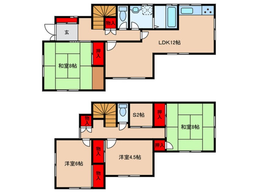 間取図 稲６丁目貸家（３号）