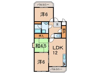 間取図 シャトー富樫