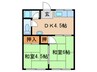 武庫ハイマ－　Ｅ棟 2DKの間取り