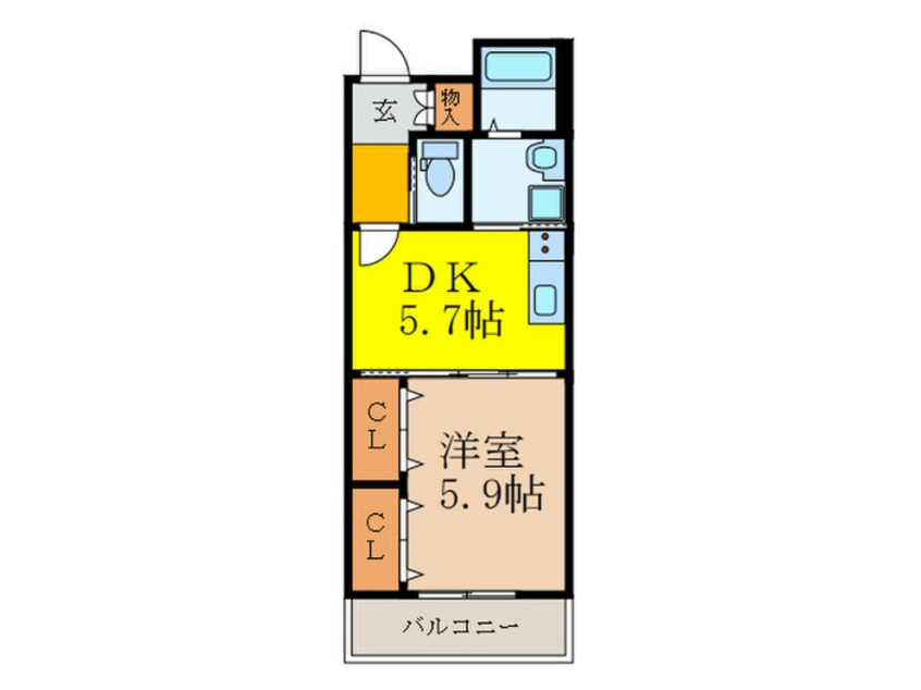 間取図 プロパティー高井田