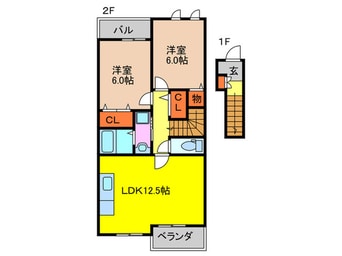 間取図 レディバードポイントA