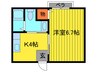 白芳荘２０号館 1Kの間取り