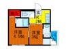 サン上島 2Kの間取り