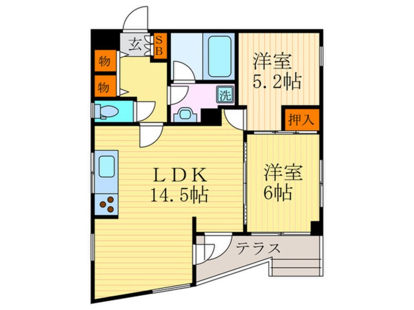 間取図 フォルム長岡天神（103）