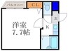 グランディール 1Kの間取り