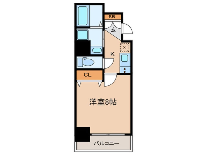 間取図 ﾗﾗﾌﾟﾚｲｽ三宮ﾙﾐﾅｰｼﾞｭ(301)