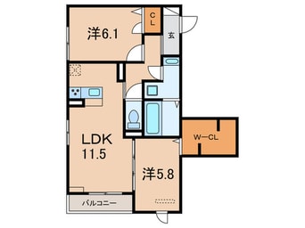 間取図 仮)グランマーリエ松野通