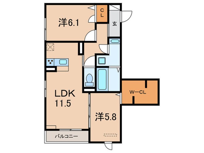 間取り図 仮)グランマーリエ松野通