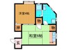 白芳荘２１号館 2Kの間取り