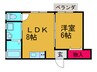 白芳荘２１号館 1LDKの間取り