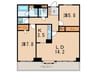 芦屋川ｳｴｽﾄｱｰﾊﾞﾝﾗｲﾌ(209) 2LDKの間取り
