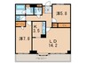 芦屋川ｳｴｽﾄｱｰﾊﾞﾝﾗｲﾌ(209) 2LDKの間取り