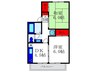 メゾンフルール 2DKの間取り