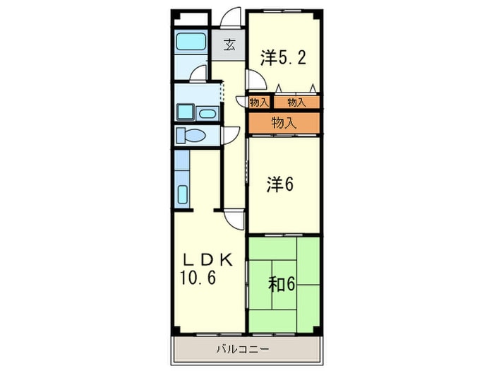 間取り図 プランド－ル中屋