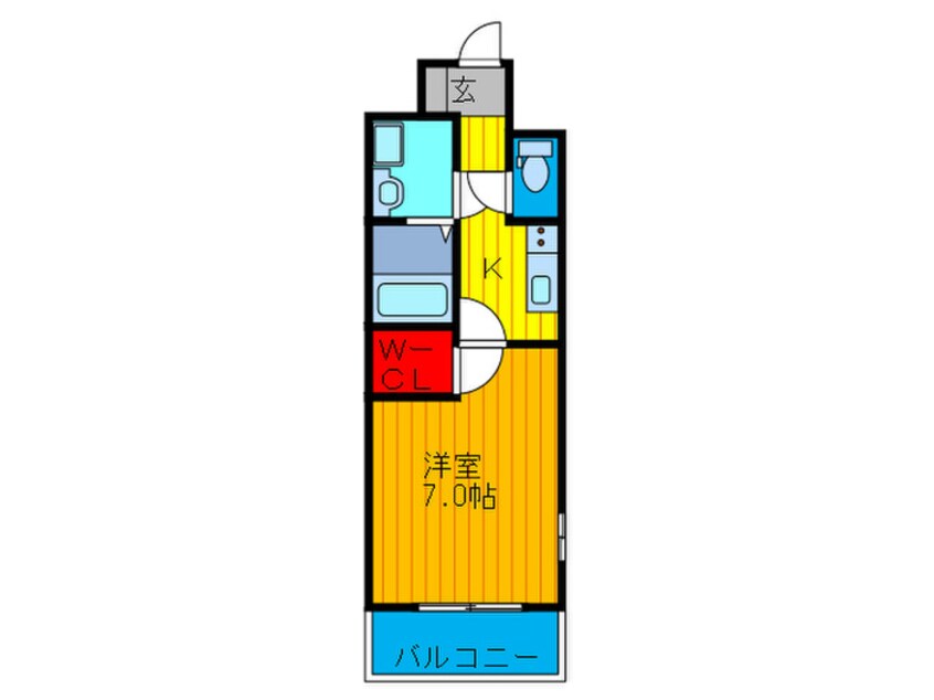 間取図 ｴｽﾌﾟﾚｲｽ新大阪ｻｳｽｹﾞｰﾄ(1506)