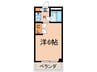 エナブル笠屋 1Kの間取り
