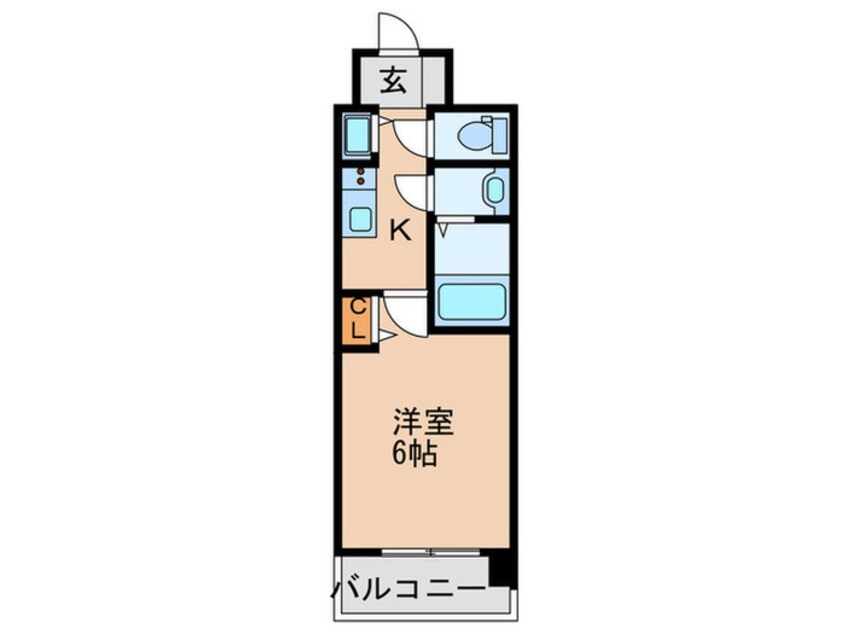 間取図 ﾗﾗﾌﾟﾚｲｽ大阪ｻﾞ･ﾘｳﾞｧｰｼﾞｭ（506）