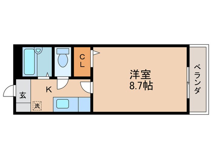 間取り図 ハイツ；Ａｓａｈｉ