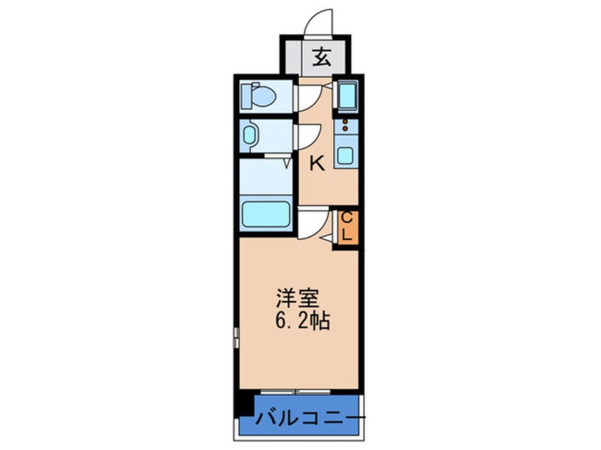 間取図 ﾗﾗﾌﾟﾚｲｽ大阪ｻﾞ･ﾘｳﾞｧｰｼﾞｭ（601）