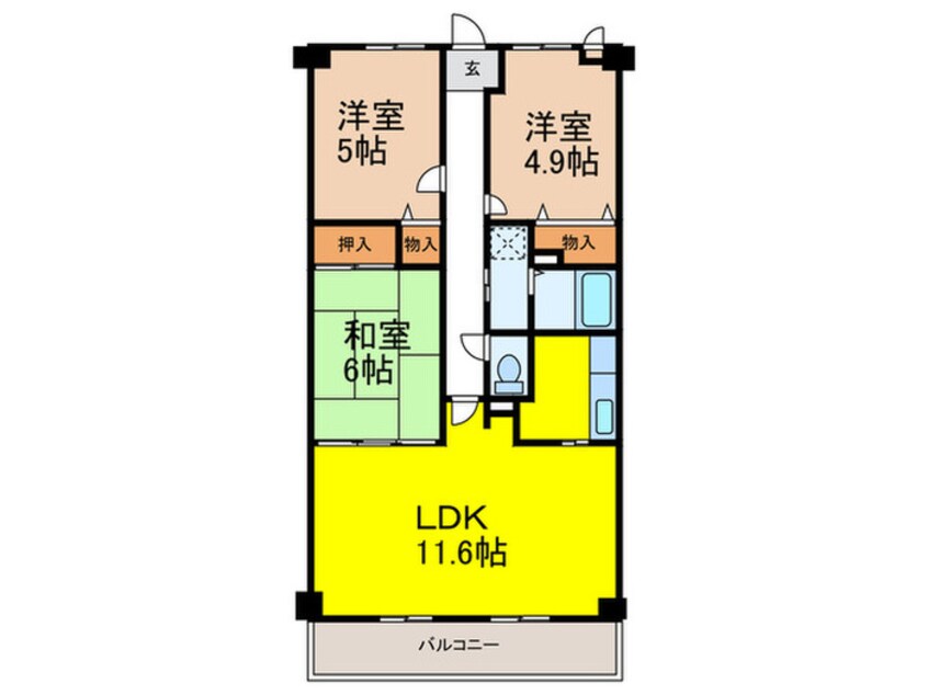 間取図 ゼフィール宝塚