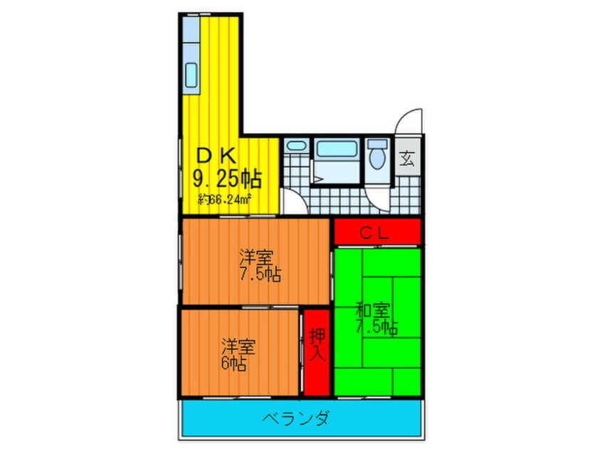 間取図 サンコーポ八雲