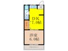 関山ビル 1DKの間取り
