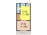 関山ビル 1DKの間取り