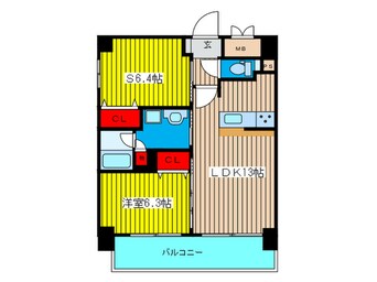 間取図 ﾗﾙｼﾞｭﾙｰｾﾝﾄｵｰﾃﾞﾝ難波