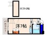 ヤングヴィレッジ河原町 1Rの間取り