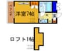 ヤングヴィレッジ河原町 1Kの間取り