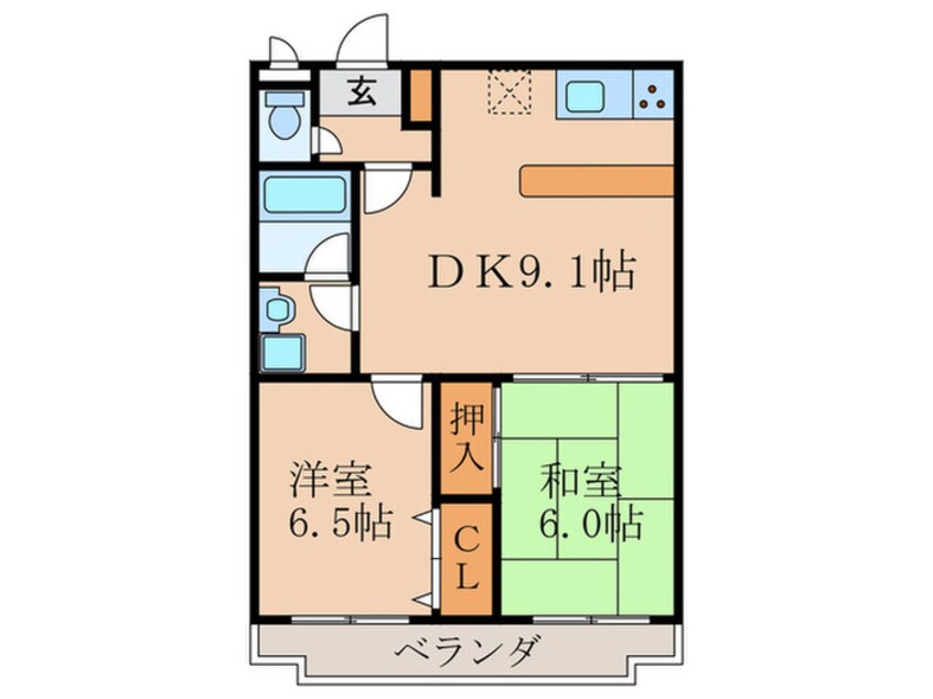 間取図 グランデュ－ル桃山